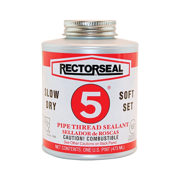 Keeney Mfg RectorSeal Slow Dry 5 Soft Set Yellow Pipe Thread Sealant 16 oz 25431 - main
